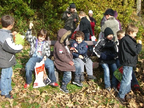 Rast beim Waldgang