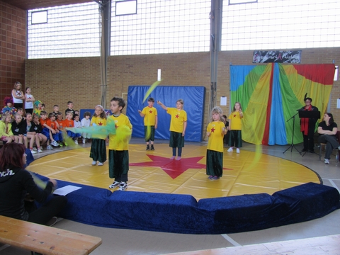 Generalprobe des Zirkus der Grundschule